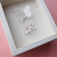静観朋恵／SHIZUMI Tomoe「ちょうちょピアス（木箱入）」