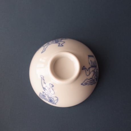 おでんよし坊／Oden Yoshibou「九谷焼チャリティおちょこ 御陣乗太鼓＋能登ステッカー」