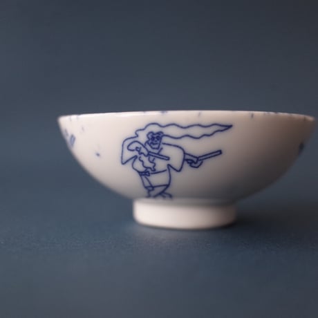 おでんよし坊／Oden Yoshibou「九谷焼チャリティおちょこ 御陣乗太鼓＋能登ステッカー」