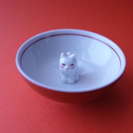 上出長右衛門窯／KUTANI CHOEMON「猫盃／犬盃 赤」
