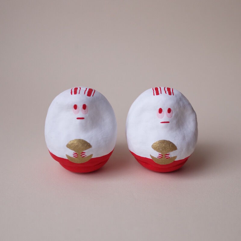 Norikazu Hatta「ミニだるま うさぎと月」 | オトメの金沢 陳列室