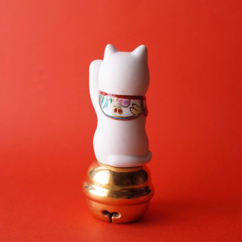 上出長右衛門窯／KUTANI CHOEMON「二寸ちょうえもん招猫 鈴乗 果物