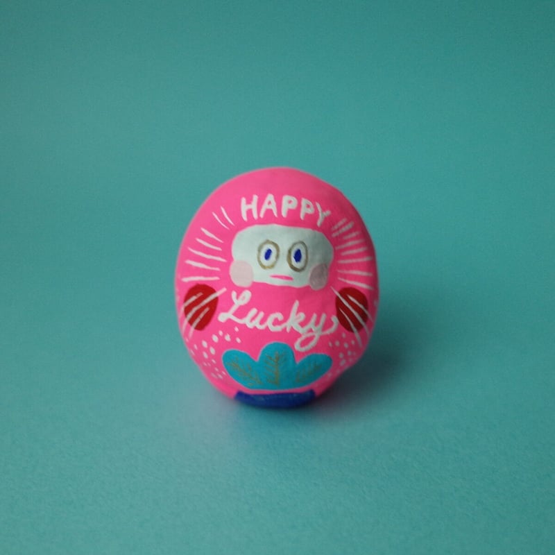 Norikazu Hatta「ミニだるま（Lucky／ピンク黒金青赤）」 | オトメの