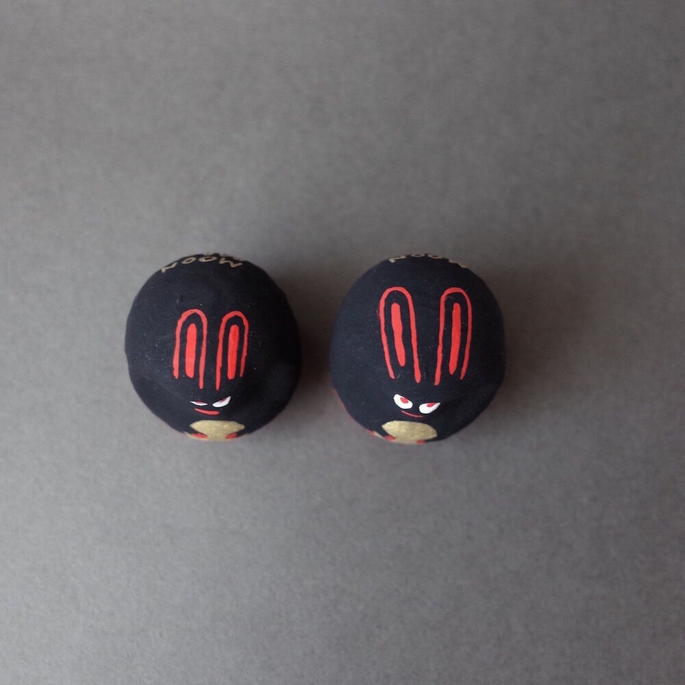 Norikazu Hatta「ミニだるま うさぎと月」 | オトメの金沢 陳列室