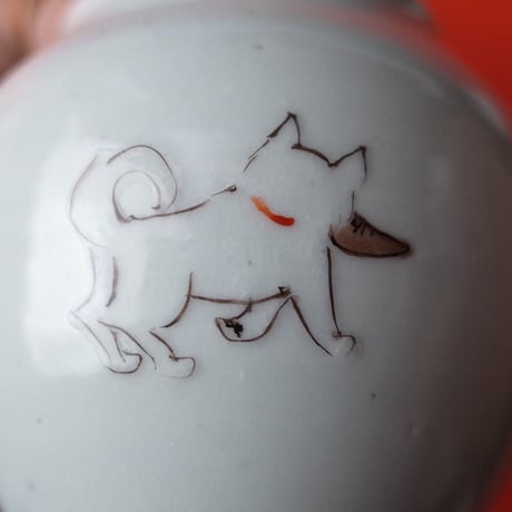 工房あめつち／Kobo Ametsuchi「色絵 小塩壷 宝物シリーズ 犬」