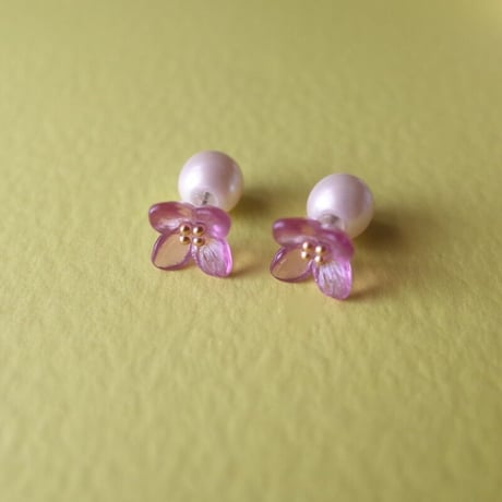 静観朋恵／SHIZUMI Tomoe「はなピアス／はなパールピアス」