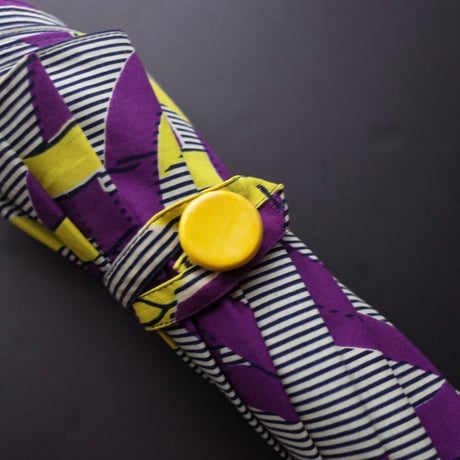 Sun miの傘 輪っか柄 黄色×紫（50cm／60cm）