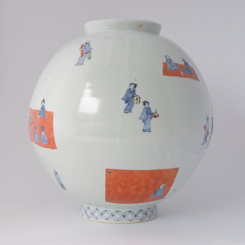 工房あめつち／Kobo Ametsuchi「色絵 お花見大壺」 | オトメの金沢 陳列室