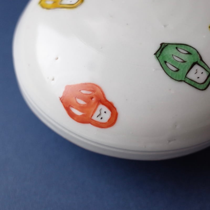 工房あめつち／Kobo Ametsuchi「色絵 蓋物 だるま」 | オトメの金沢 陳列室