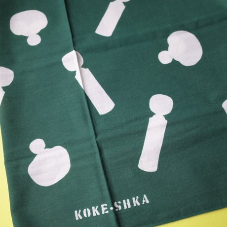 コケーシカ／KOKESHKA「鳴子伝統こけし手ぬぐい（緑）」