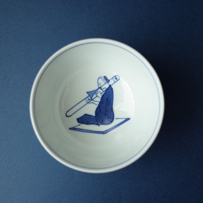 九谷焼　上出長右衛門　上出長右衛門窯　煮物碗　むし碗　蓋付き小鉢　4 個 上出長右衛門窯／KUTANI CHOEMON「汲出碗 笛吹」 | オトメの金沢