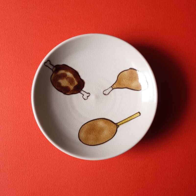 今江未央／IMAE Mio「九谷焼豆皿 酒とおでん／寿司／肉