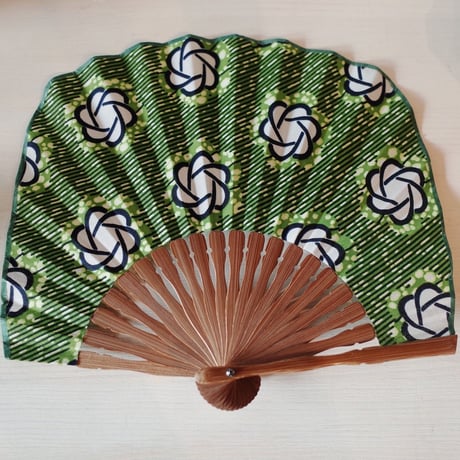 Sun miの扇子 黄緑