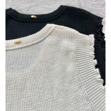 soft ribメローtop