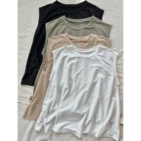 comfort フレアーノースリーブtop