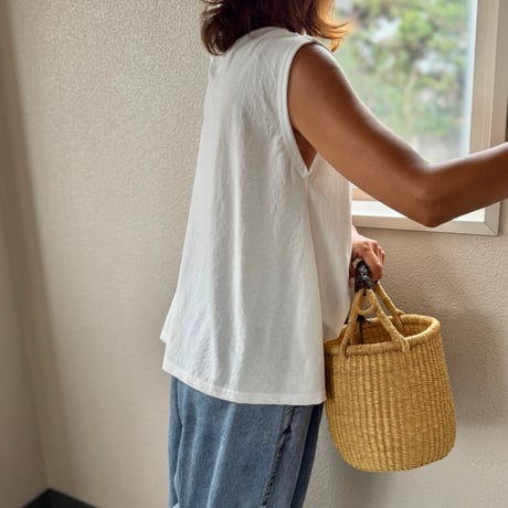 comfort フレアーノースリーブtop