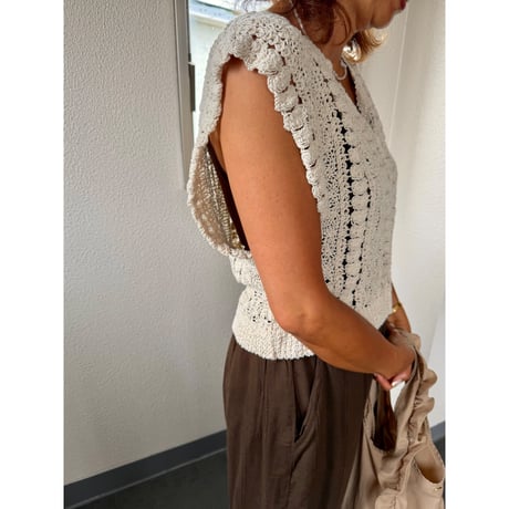 croche ベストlike top