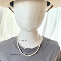 ナバホパールネックレス3ミリ玉 41cm