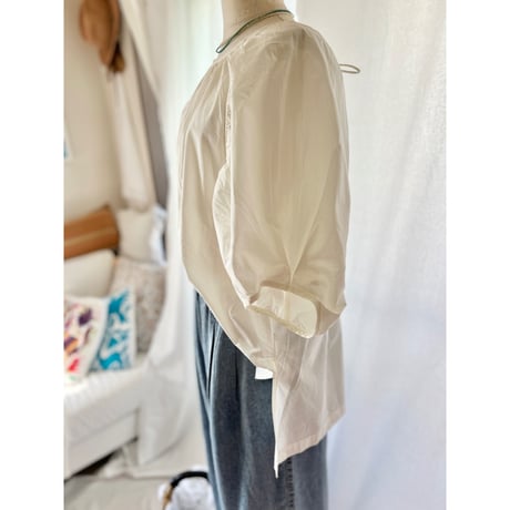 back open リボンブラウス