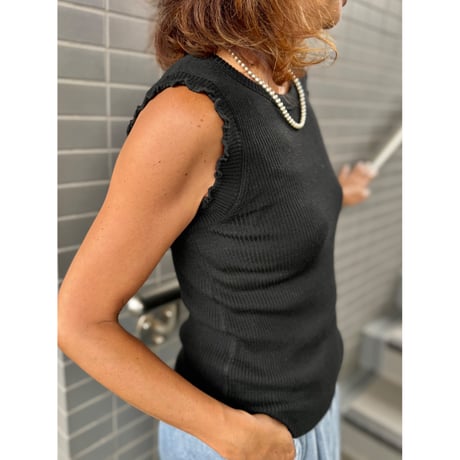 soft ribメローtop