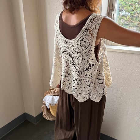 croche フレアーtop