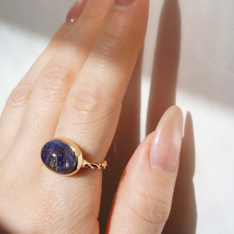 Lapislazuli × Rutilatedquartz Ring