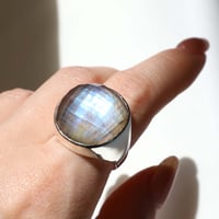 Labradorite × Quartz Ring #16