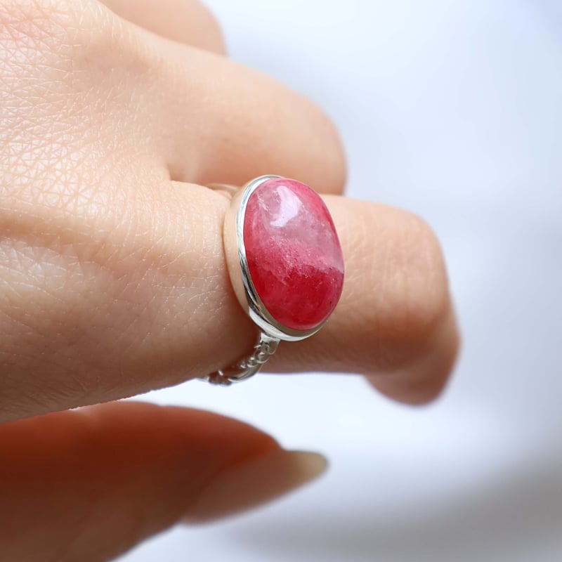 Rhodonite with Quartz Ring #12 | AYA KIYOSHIMA