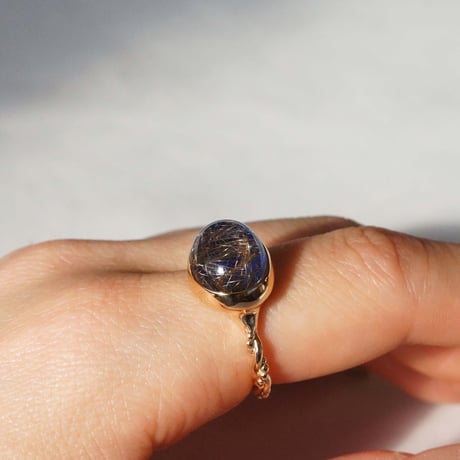 Lapislazuli × Rutilatedquartz Ring
