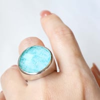 Amazonite × Quartz Ring #16