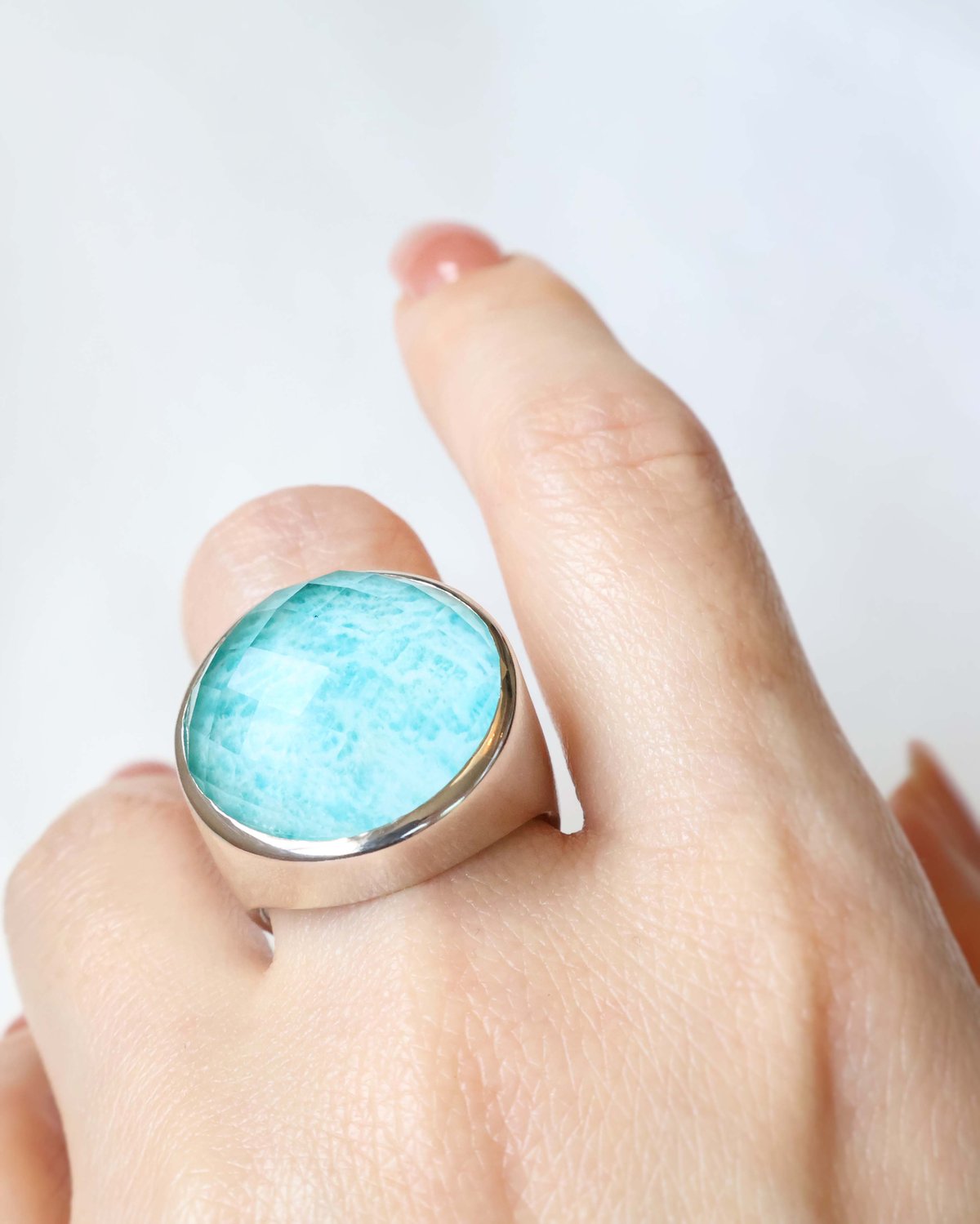 Amazonite × Quartz Ring #16 | AYA KIYOSHIMA JEW