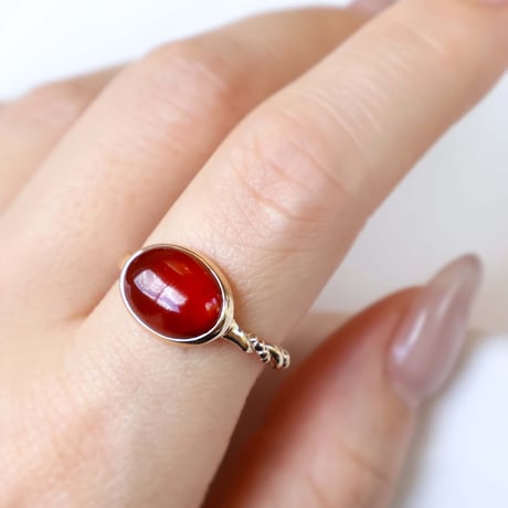 Hessonite Garnet Ring #17