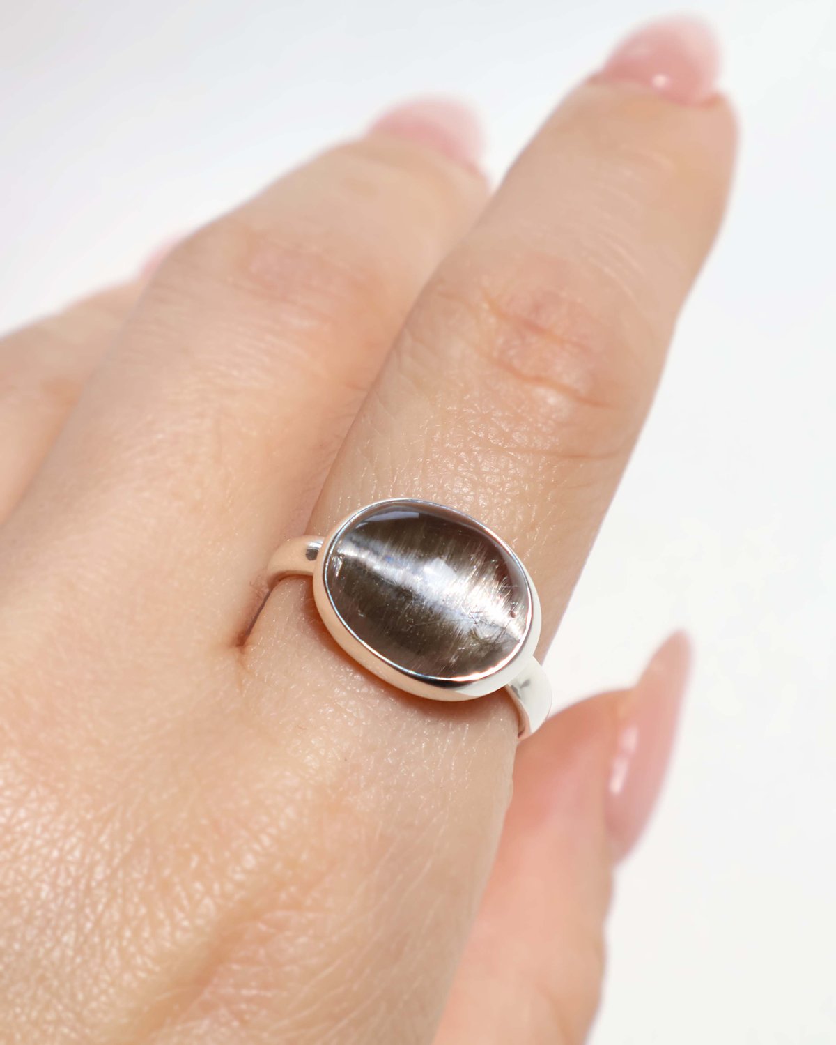 Platinum Rutilated Quartz Ring | AYA KIYOSHIMA