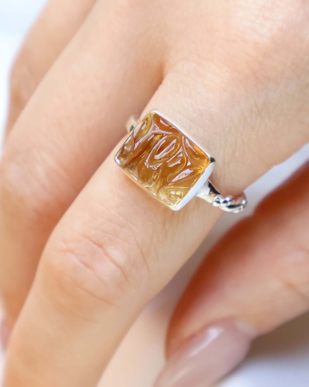 しとりん☆ Carving Citrine Ring | AYA KIYOSHIMA JEWELRY