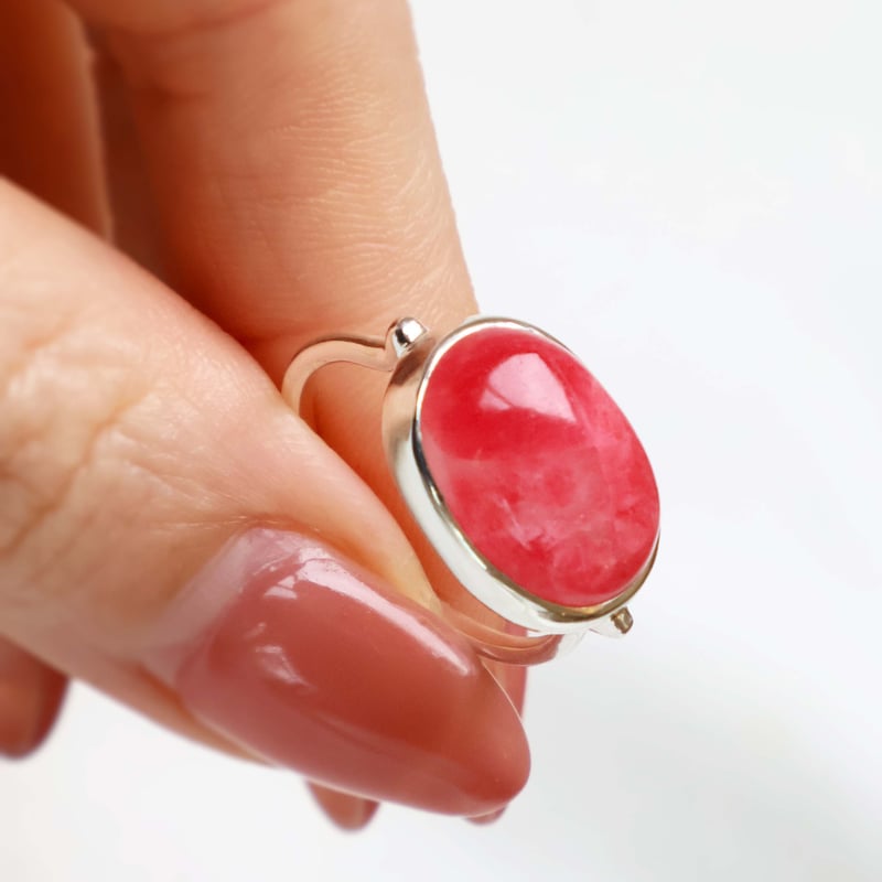 Rhodonite with Quartz Ring #15 | AYA KIYOSHIMA