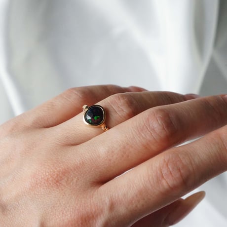 Black Opal  Ring