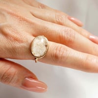 White garden quartz Ring