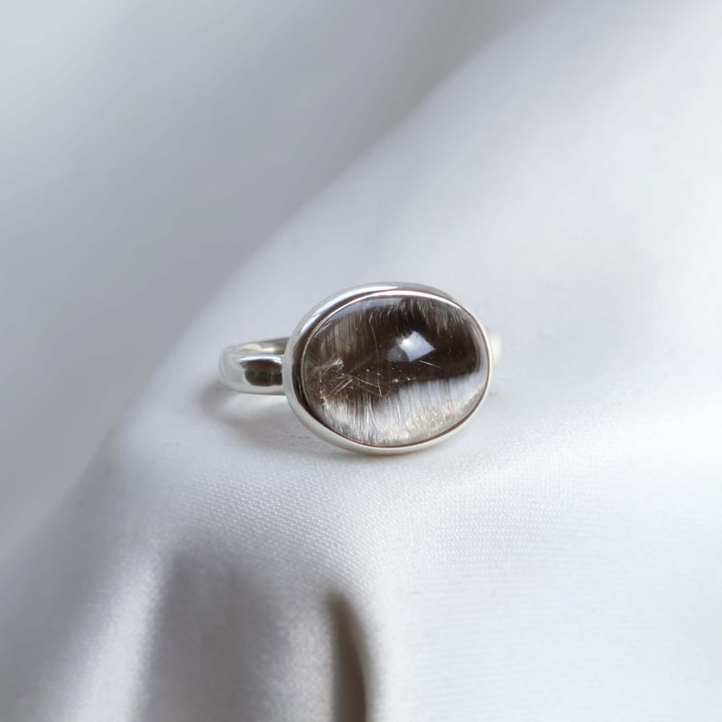 Platinum Rutilated Quartz Ring | AYA KIYOSHIMA