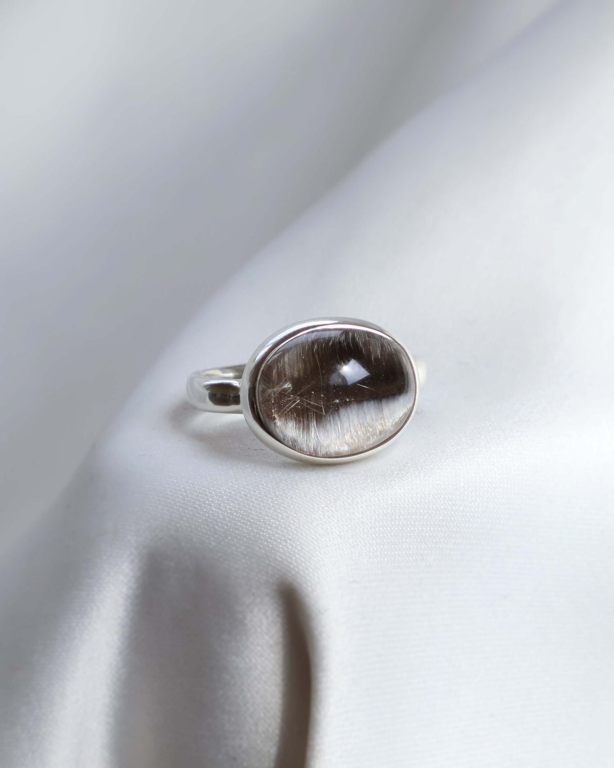 Platinum Rutilated Quartz Ring | AYA KIYOSHIMA