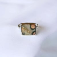 Ocean Jasper × Rutilated Quartz Ring