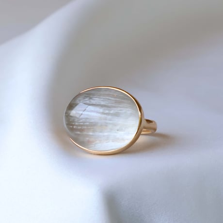 Amphibole in Quartz Ring