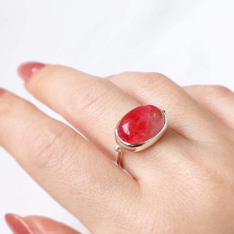 Rhodonite with Quartz Ring #13
