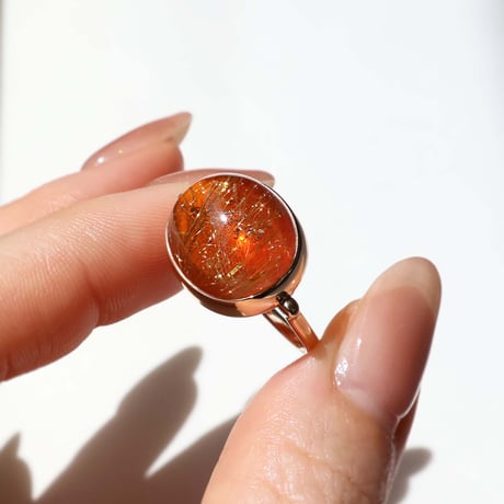 Carnelian × Rutilated Quartz Ring