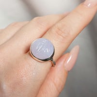 Carving Chalcedony Ring