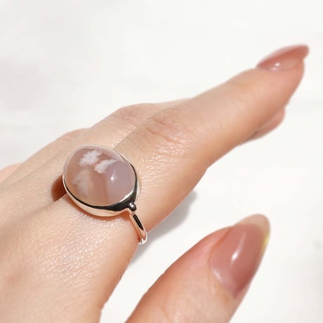 Cherry Blossom Agate Ring #14