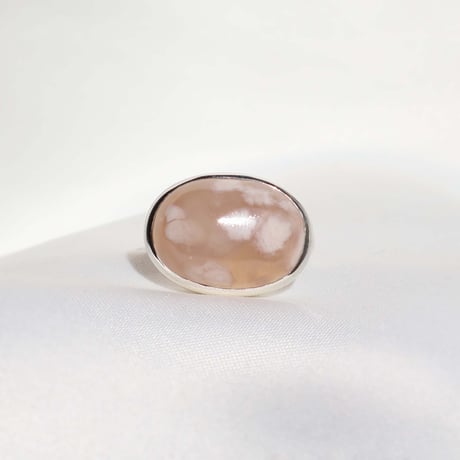 Cherry Blossom Agate Ring #16
