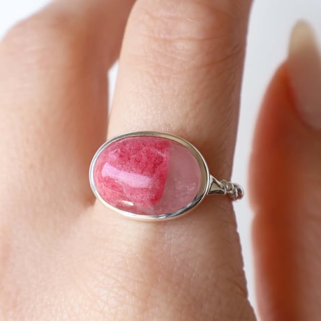 ayakiyoshima リング　ピンクシェル　クォーツ　sv925 14号 Pink Mica Ring | AYA KIYOSHIMA JEWELRY