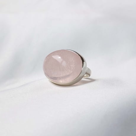 Sericite in Rose Quartz Ring