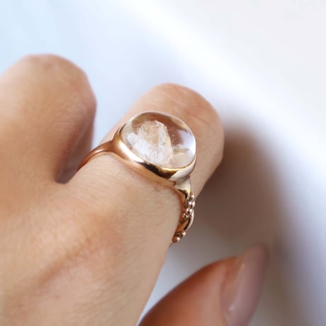 Quartz in quartz Ring #13