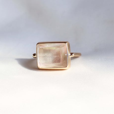 Yako Shell × Rutilated Quartz  Ring